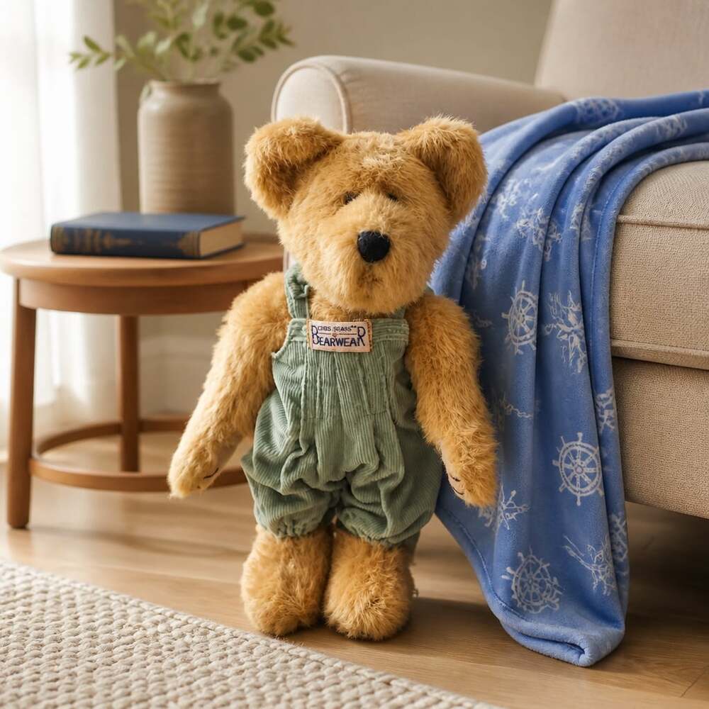 Boyds Bears Forrest B. Bearsley Plush Bear with Bearwear Overalls